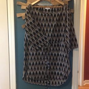 Ilana Kohn Black ikat print dress